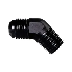 Motamec AN JIC -10 AN10 To 1/2" NPT 45 Degree Alloy Adapter Fitting Black