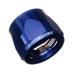 Motamec 52mm AN30 Fuel Hose Clamp End Finisher Hex Head Jubilee Alloy BLUE