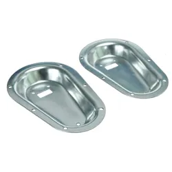 Motamec Alloy Recessed Bonnet Pin Mounting Plates - Silver Aluminium