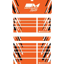 Motamec PRO94 Tool Chest Racing Orange Magnetic Sticker Decal Set