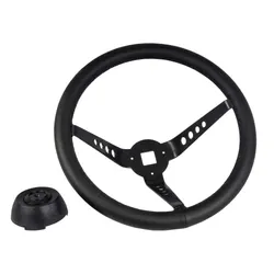 AVO Style Deep Dish  Steering Wheel - LEATHER - Rally Works Replica MK1 MK2