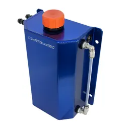 Motamec Alloy 2 Litre Oil Catch Tank with Breather Cap Anodized BLUE