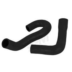 Escort Mk2 Pinto RS2000 MATT BLACK Top & Bottom Silicone Hoses Water Pipes