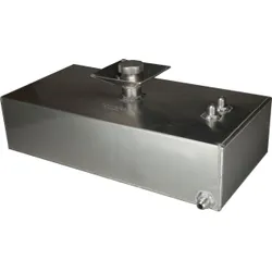 OBP 6 Gallon Square Aluminium JIC Foam Filled Fuel Tank with Splash Bowl OBPFTSBJIC014