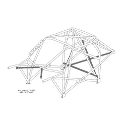 Custom Cages Escort MK2 T45 Multipoint WRC 2020 Spec Full Weld In Roll Cage