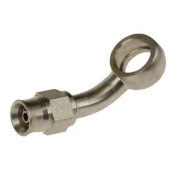 Motamec -3 AN - 7/16 Long Neck 45 Degree Stainless Steel Banjo Fitting