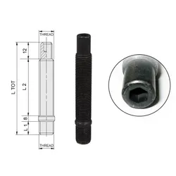 Evo Corse Wheel Hub Stud With Allen Key M12X1,5 Black 82mm