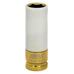 Motamec Alloy Wheel Nut Impact Socket 19mm Thin Wall 1/2 Sq Drive