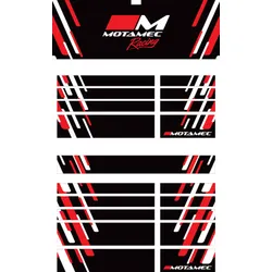 Motamec PRO94 Tool Chest Racing Black Magnetic Sticker Decal Set