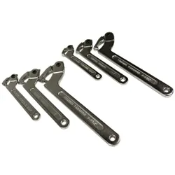 Motamec Adjustable Hook & Pin Wrench C Spanner Tool Set 6pc