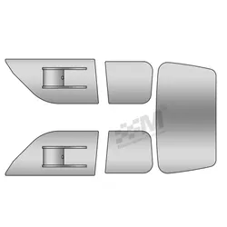 Peugeot 205 Polycarbonate Window Kit + Sliders CLEAR - Plastic Perspex Type