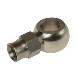Motamec -3 AN 3/8 or M10 Short Neck Straight Stainless Steel Banjo Fitting