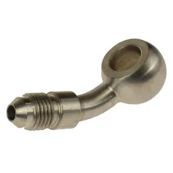 Motamec -4 AN 7/16 UNF - 3/8 or M10 Long 45 Degree Stainless Steel Banjo Fitting