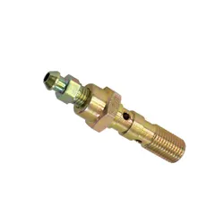 Motamec Brake Fitting Double Banjo Bolt with Bleed Nipple 3/8 UNF x 31mm Long