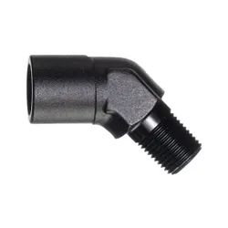 Motamec 1/8" NPT 45 Degree Female to Male Elbow Alloy Adapter Fitting Black