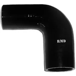 RMD 90° Silicone Reducing Elbow Hose Pipe 48 to 30mm Dia Car Coolant Radiator BLACK