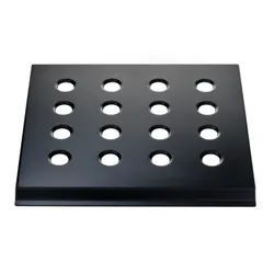 Alloy Driver / Co-Driver Floor Heel Foot Rest Plate Powder Coated Black Footrest