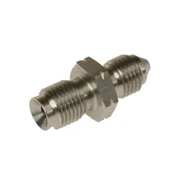 Motamec 3/8 UNF -3 AN to M10x1 Male - Male Adaptor Stainless Steel Brake Fitting