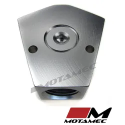 Motamec 1/2" NPT In 3/8" Out Y Block Aluminium Alloy with 1/2" Gauge Block