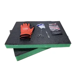 Motamec Shadow Foam Tool Insert Kit-Flight Case 530mmx380mm x 70/50mm GREEN