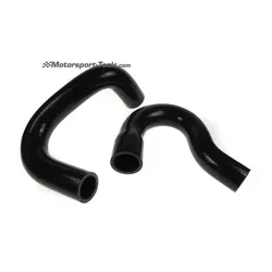 Escort Mk1 Mk2 Kent Crossflow BLACK Top & Bottom Silicone Hoses Water Pipes