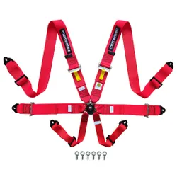 Motamec Racing 6 Point Harness FIA Approved Steel Adjusters RED 8853-2016 2024
