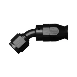 Motamec AN JIC -6 AN6 45 Degree Swivel Teflon PTFE Hose Fitting End Alloy Fuel Oil Black