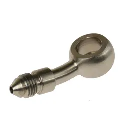 Motamec -4 AN 7/16 UNF - M12 Long Neck 20 Degree Stainless Steel Banjo Fitting