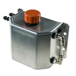 Motamec Alloy 1 Litre Oil Catch Tank with Breather Cap Anodized Plain Aluminium