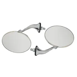 Motamec Classic Car 08A Side Door Wing Mirror X2 Chrome Round Lucas 046 CONVEX