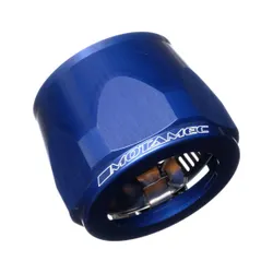 Motamec 48mm AN28 Fuel Hose Clamp End Finisher Hex Head Jubilee Alloy BLUE