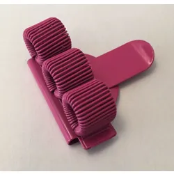 PINK Coloured Pen / Pencil Spring Clip TREBLE with Pocket Clip