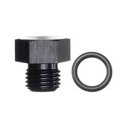 Motamec AN JIC -3 AN3 Flare Plug with O Ring Seal Blanking Fitting Alloy Adapter Black