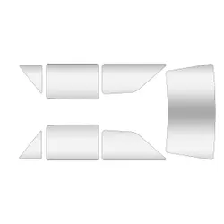 Escort Mk2 7-Pc HARDCOATED Non Scratch Polycarbonate Window Kit Clear