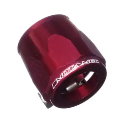 Motamec 20mm AN10 Fuel Hose Clamp End Finisher Hex Head Jubilee Alloy RED