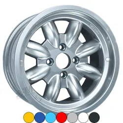 Genuine Minilite 8.0 x 15 Alloy Wheel Group 4 Fitting Olympic Blue ET-12
