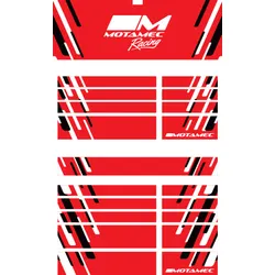 Motamec PRO94 Tool Chest Racing Red Magnetic Sticker Decal Set