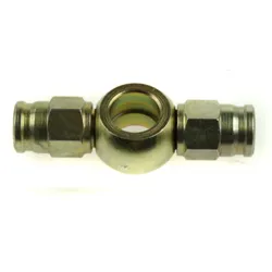 Motamec Brake Fitting Twin Straight Banjo 3/8 or M10 Bolt > -3 Teflon Hose