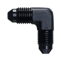 Motamec AN JIC -3 to AN JIC -3 AN3 Flare Union 90 Degree Adapter Alloy Fitting Black