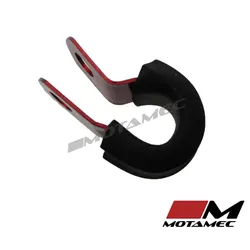 Motamec AN -5 AN5 7.9mm ID Cushioned P Clip Hose Clamp Rubber Aluminium