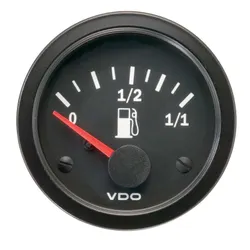 VDO Vision Fuel Level 52mm Gauge for Dip Tube Sender