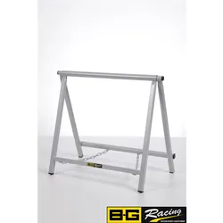 B-G Racing Pit 18" Large Kart Chassis Stand Mount Silver Grey Powder Coated