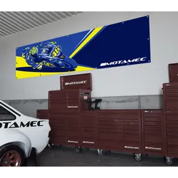 Motamec Yamaha Racing Bike Motorbike Large Wall Banner - Garage Workshop