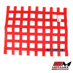 Motamec Racing Driver Window Net Rectangle RED