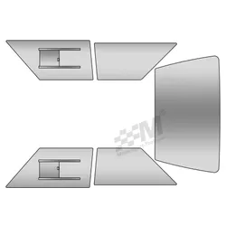Talbot Sunbeam Polycarbonate Window Kit + Sliders CLEAR - Plastic Perspex Type