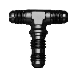 Motamec AN JIC -6 AN6 Flare Union Bulkhead Tee T-Piece Alloy Fitting Adapter Black