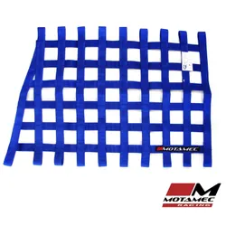 Motamec Racing Driver Window Net Angled Quarterlight BLUE