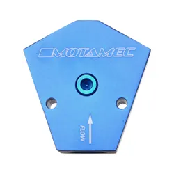 Motamec 3/8" NPT In 3/8" Out Y Block Aluminium Alloy with 1/8" Gauge Block