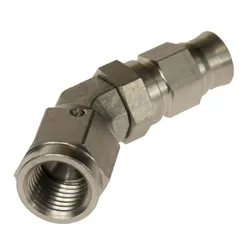 Motamec -3 AN 7/16 UNF Female 45 Degree Swivel Stainless Steel Brake Fitting