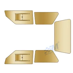 Vauxhall Nova 3 Door 5 Piece Polycarbonate Window Kit + Sliders Bronze Perspex